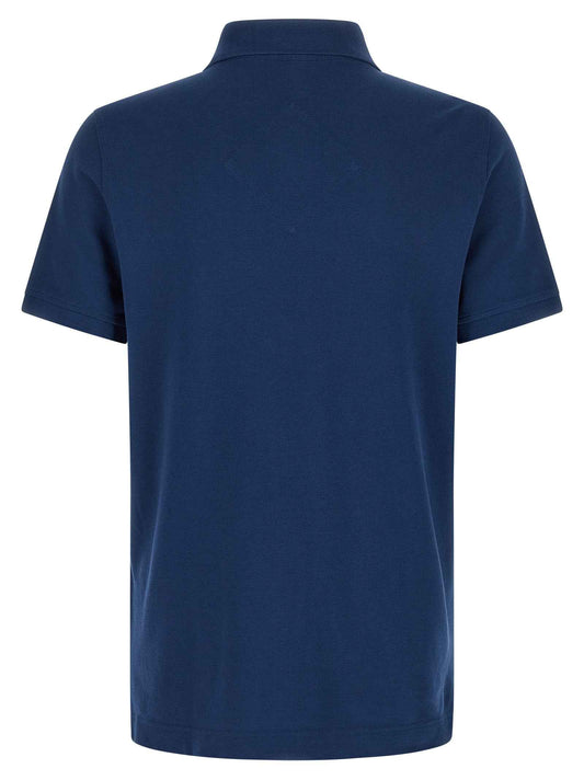 Blue Cotton Polo Shirt