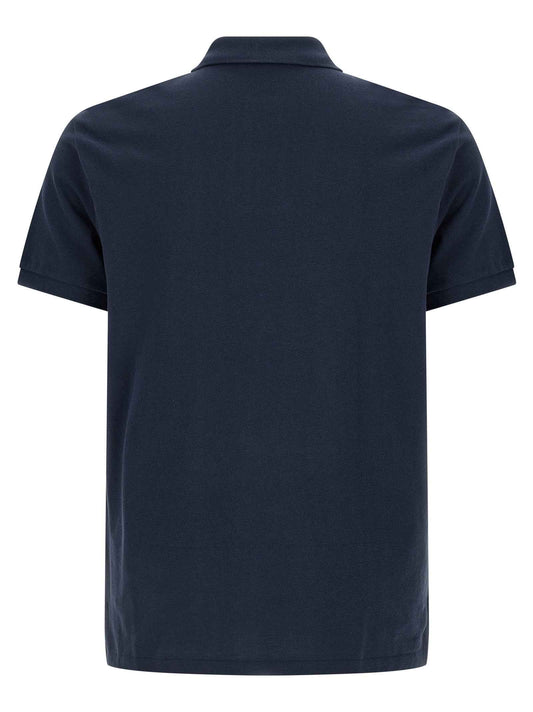 Blue Cotton Polo Shirt