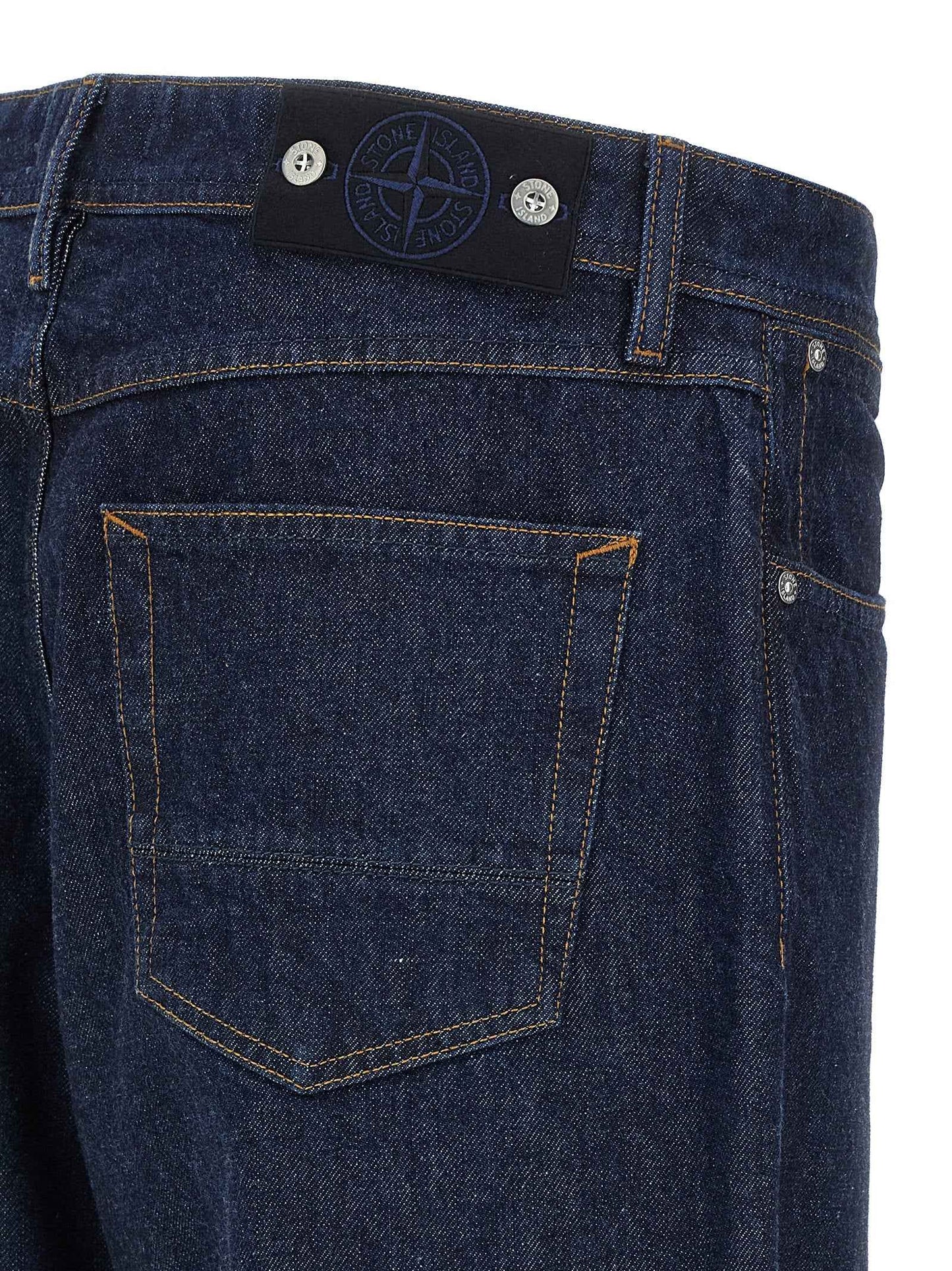 Blue Cotton Relaxed Fit Jeans