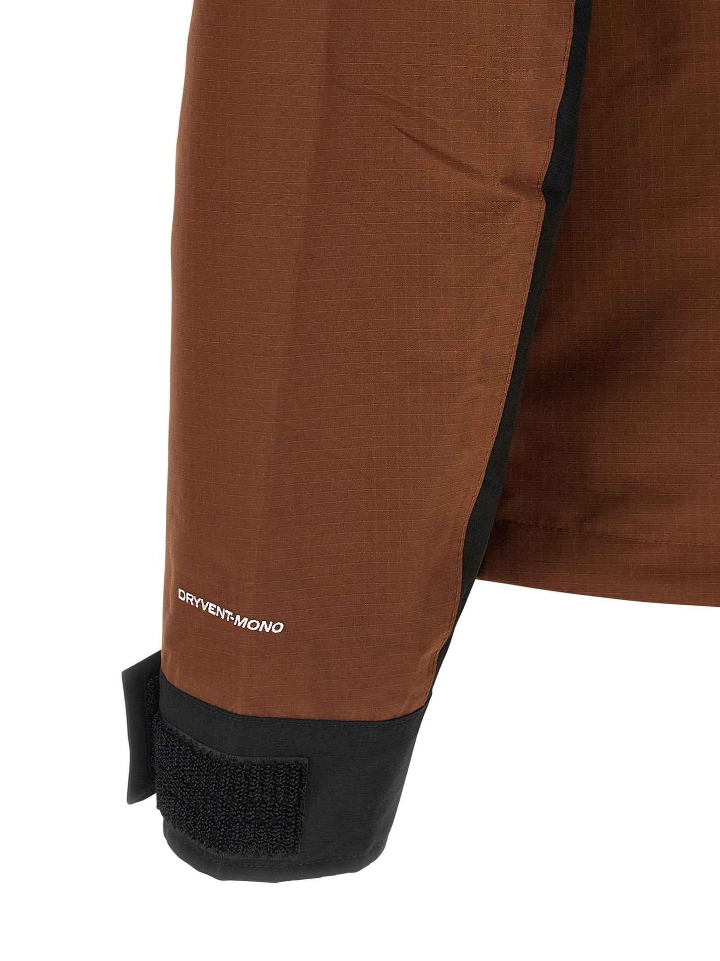 Brown Polyester Shell Jacket