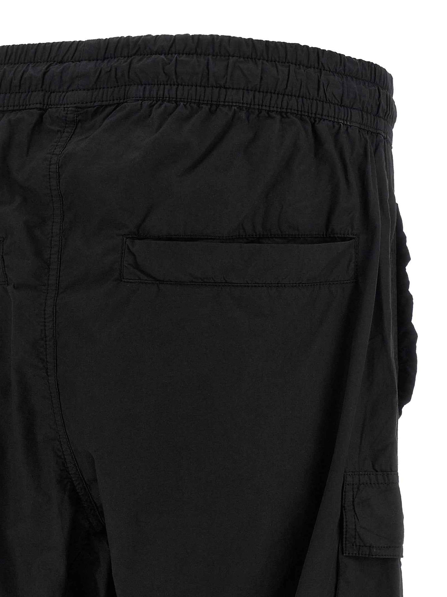 Black Organic Cotton Cargo Pants