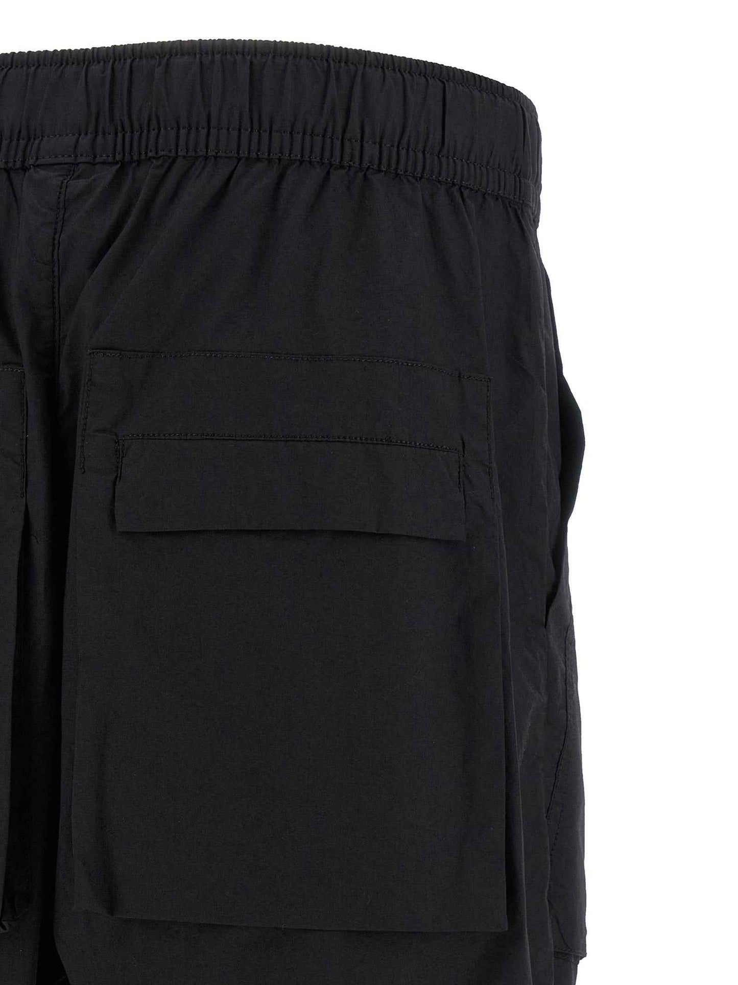 Black Cotton Athletic Pants