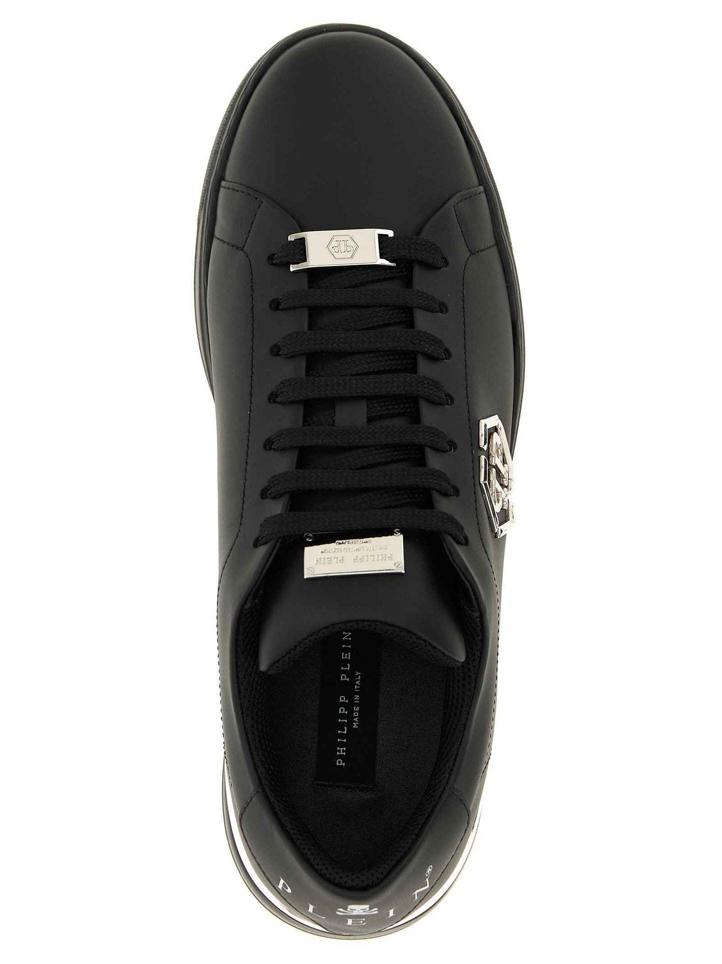 Black Calfskin Low Top Sneakers