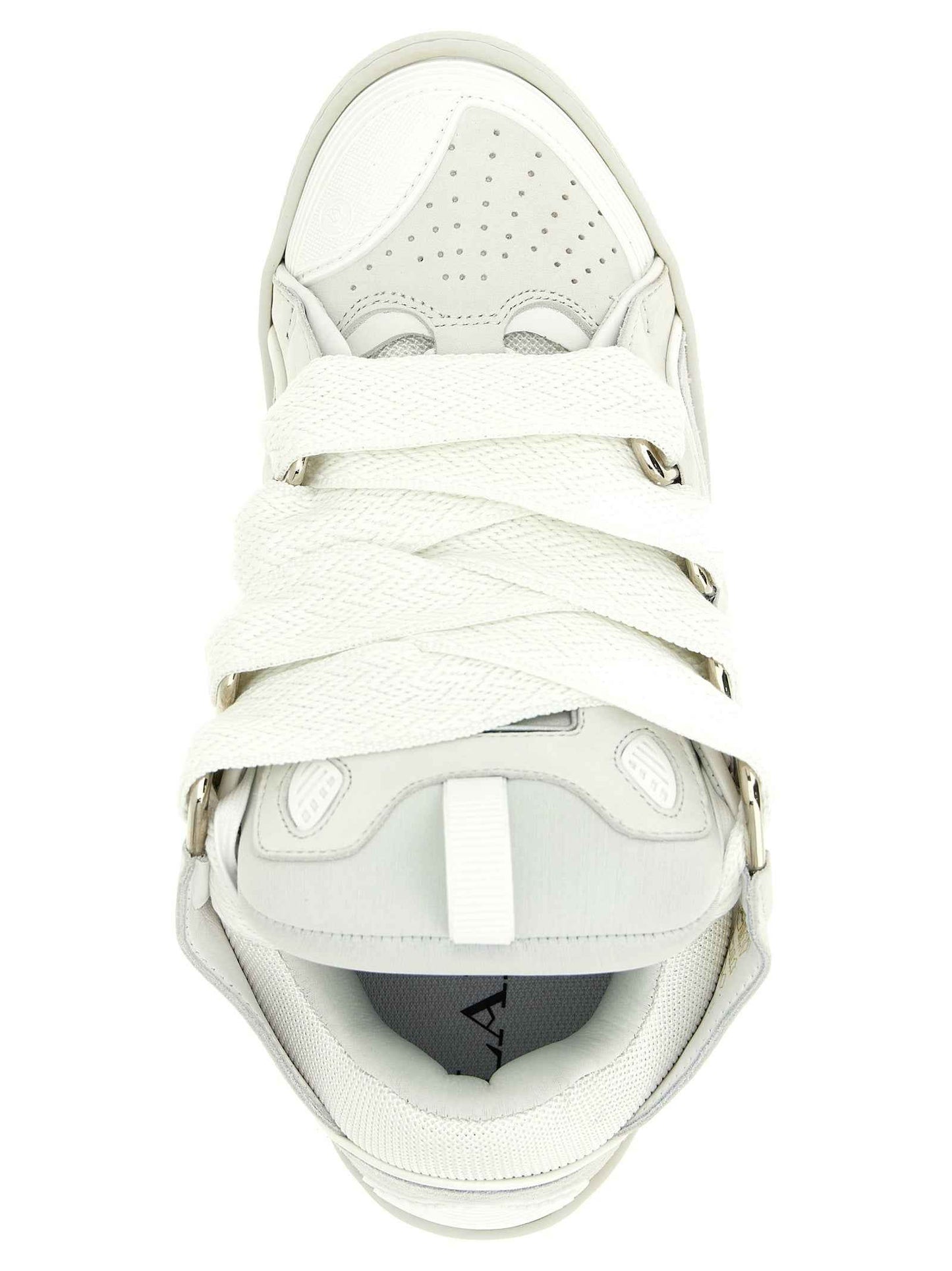 White Calfskin Chunky Sneakers