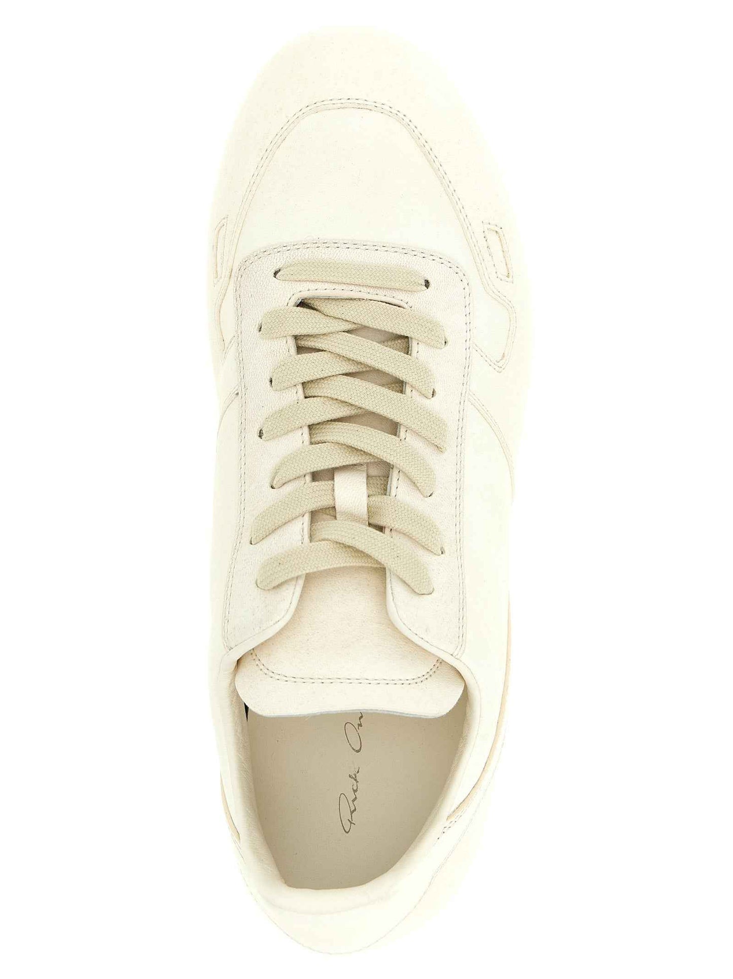 White Lamb Leather Low Top Sneakers
