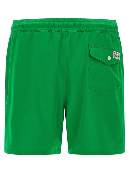 Bicolor Polyester Swim Shorts