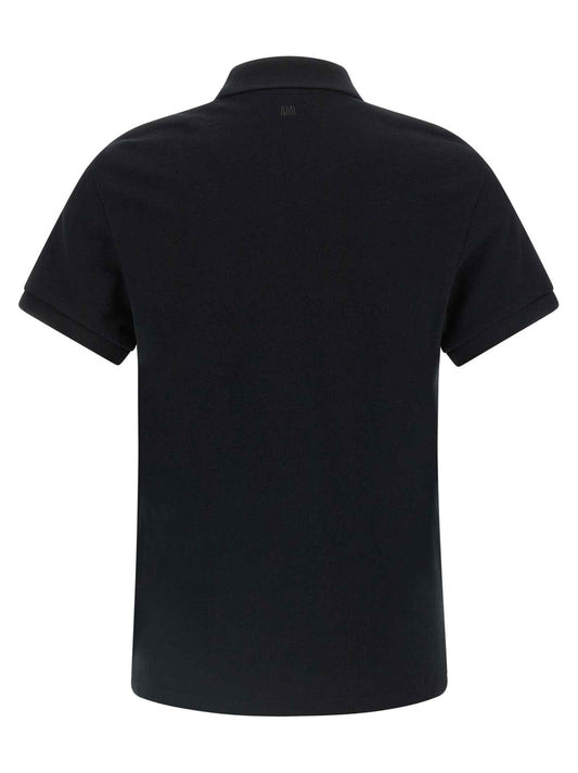 Black Cotton Polo Shirt