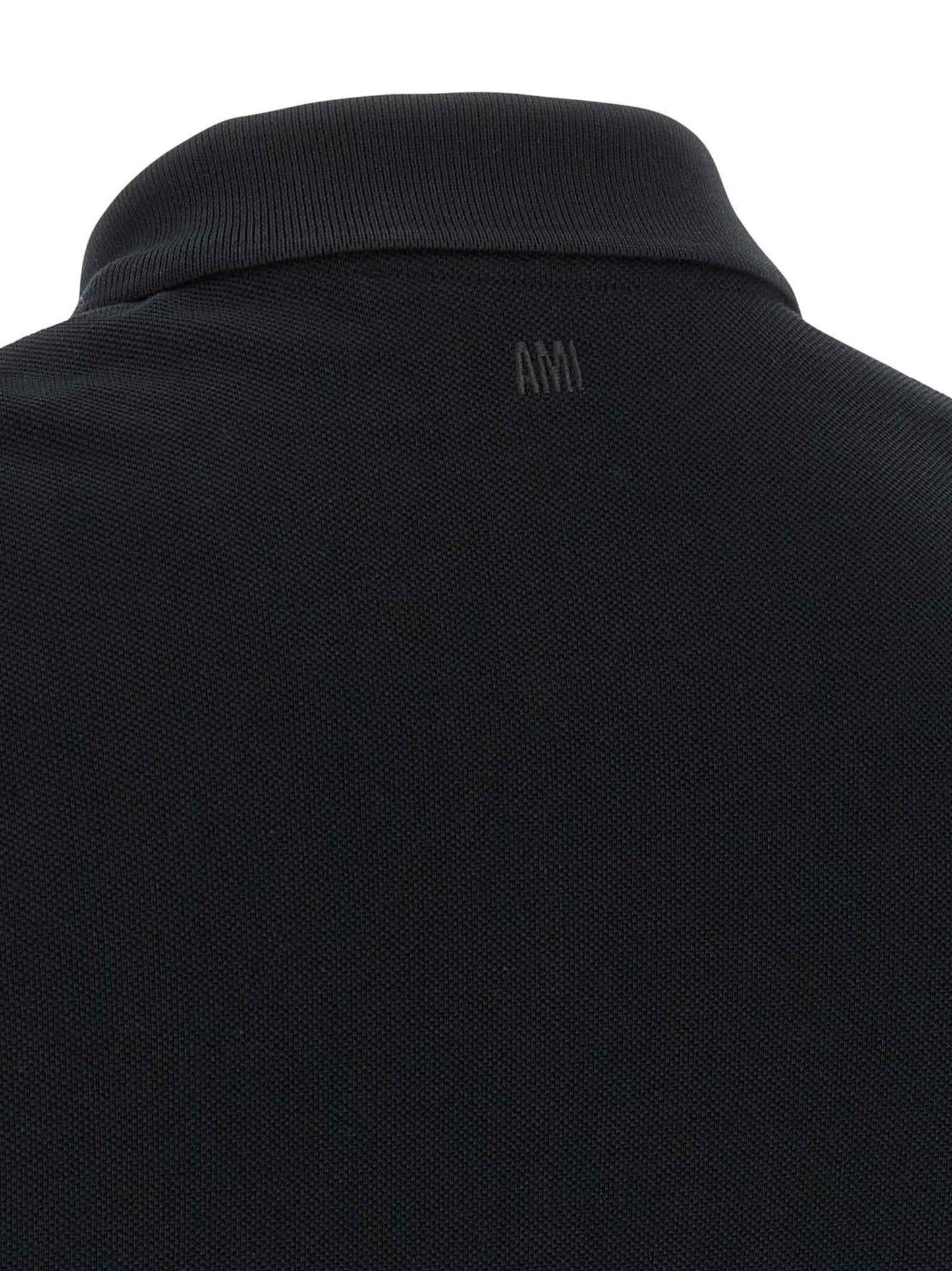 Black Cotton Polo Shirt