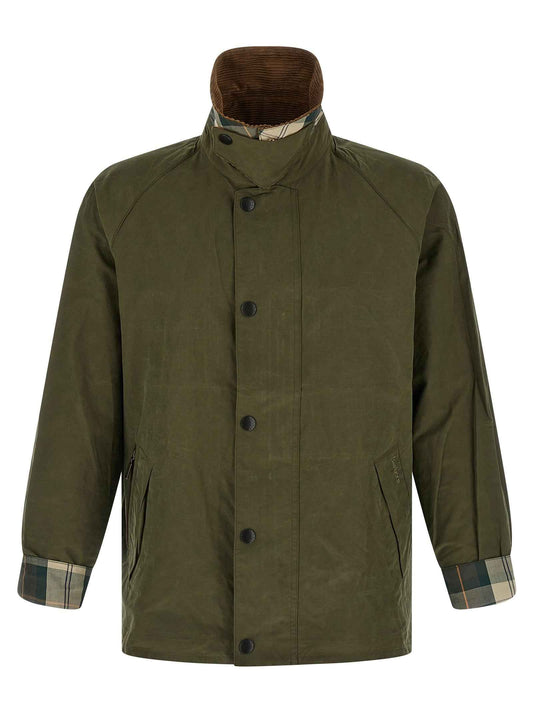 Bicolor Cotton Full-Length Jacket