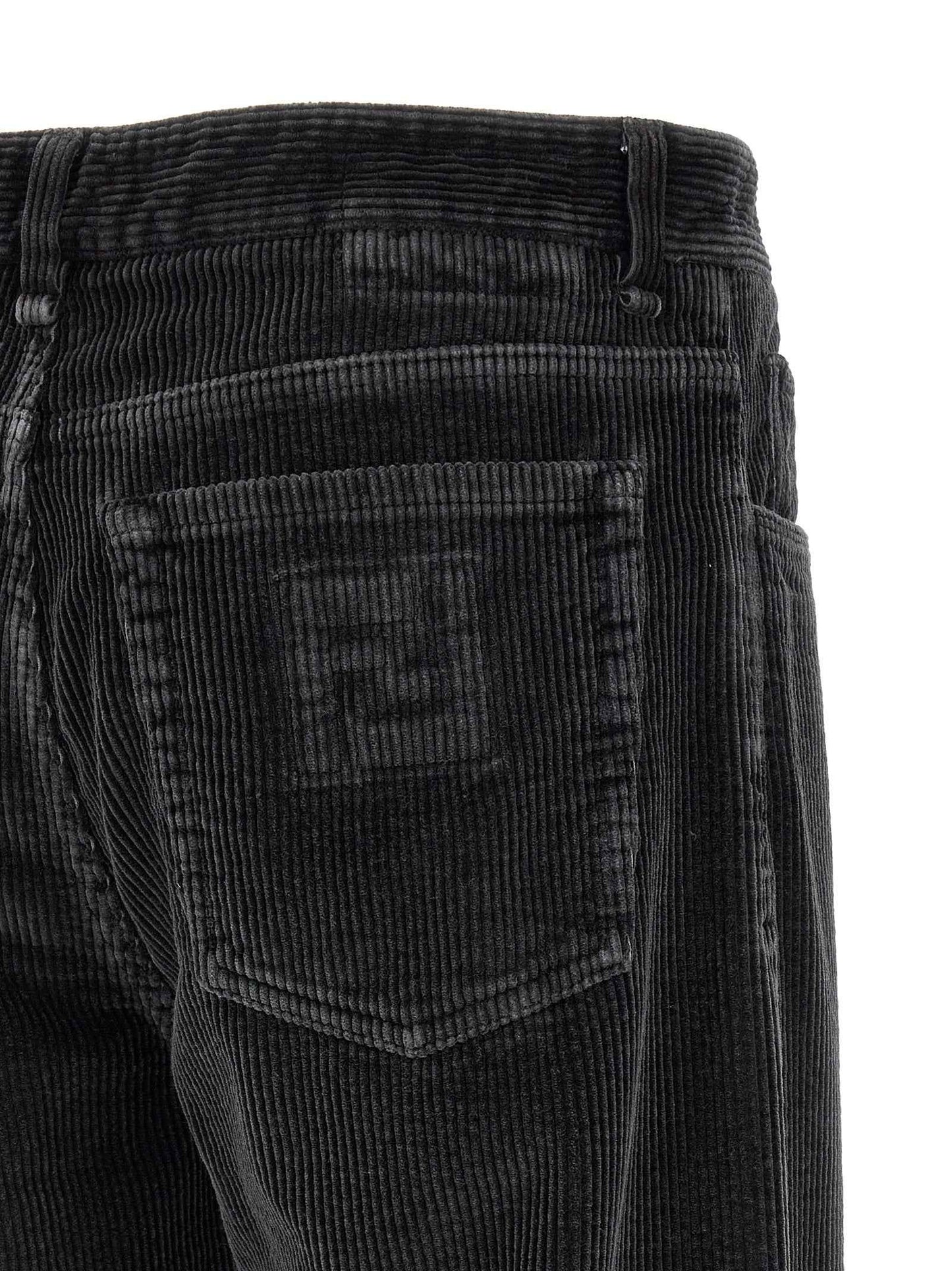 Gray Cotton Casual Pants
