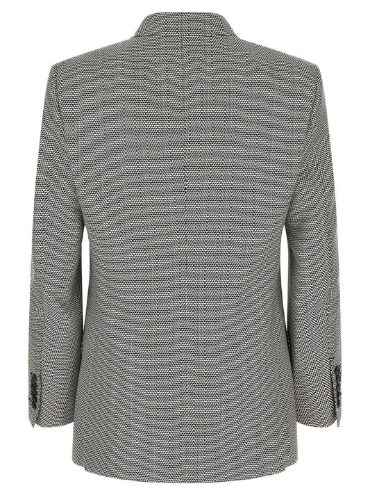 Bicolor Silk Blazer