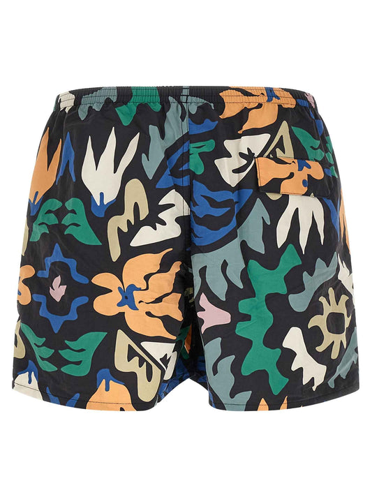 Multicolor Polyester Swim Shorts
