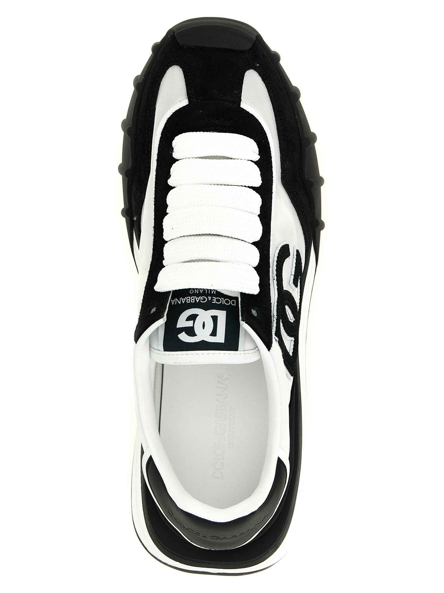 Bicolor Polyamide Athletic Sneakers