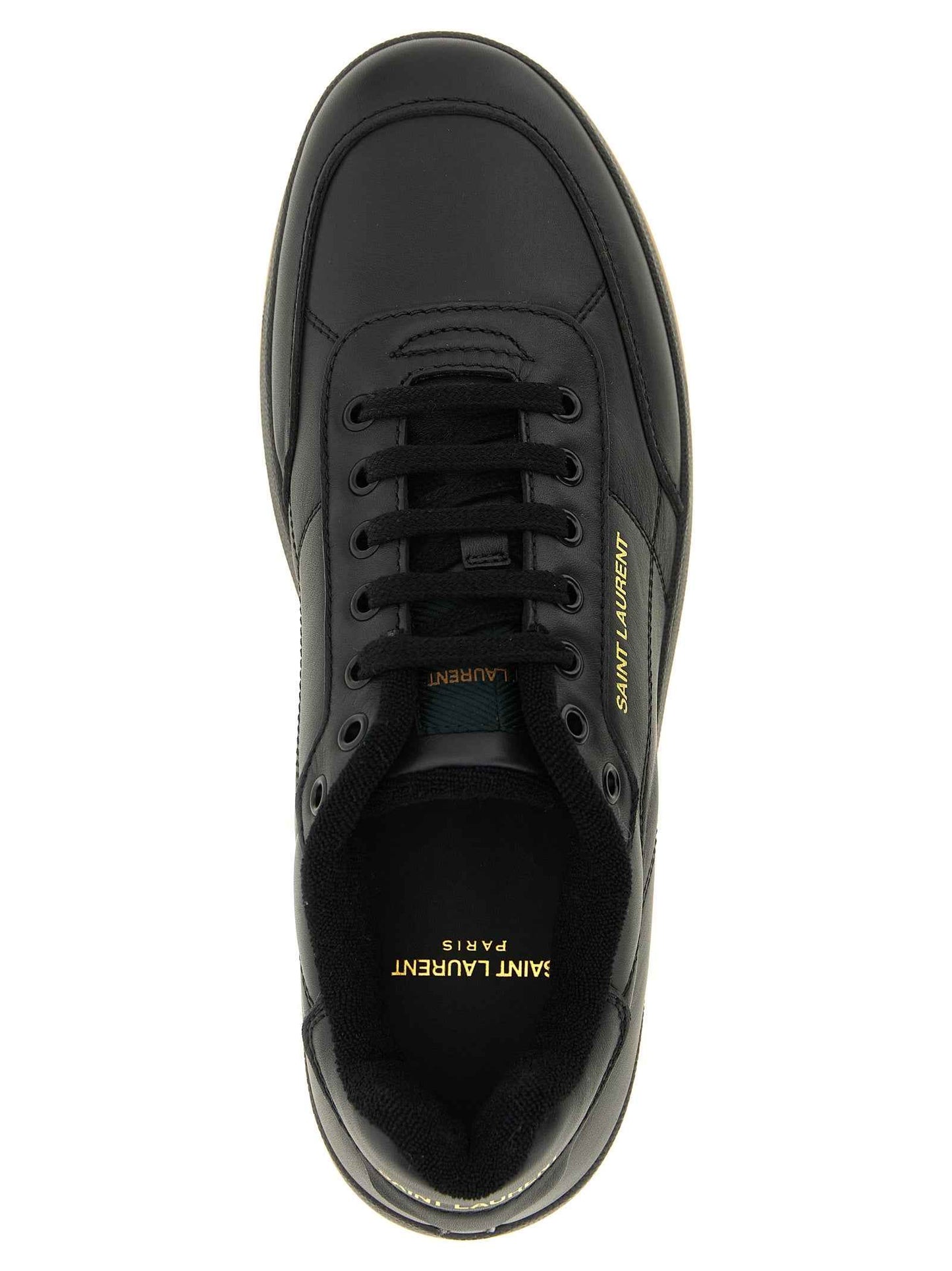 Black Calfskin Low Top Sneakers