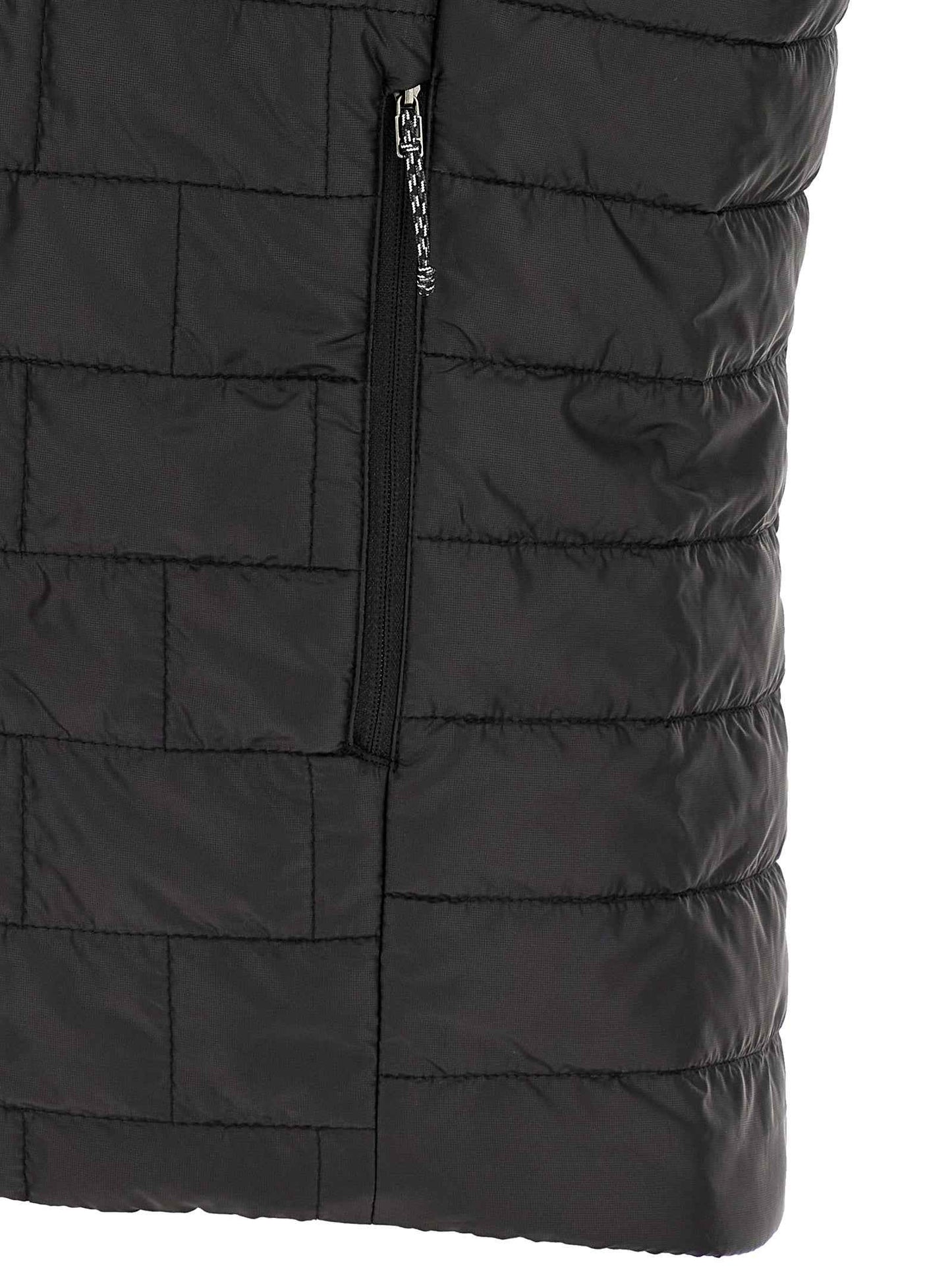 Black Polyester Sleeveless Jacket