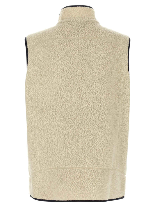 Beige Polyester Sleeveless Jacket