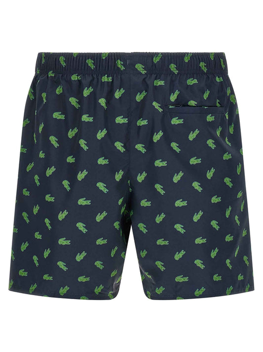 Blue Polyester Swim Shorts