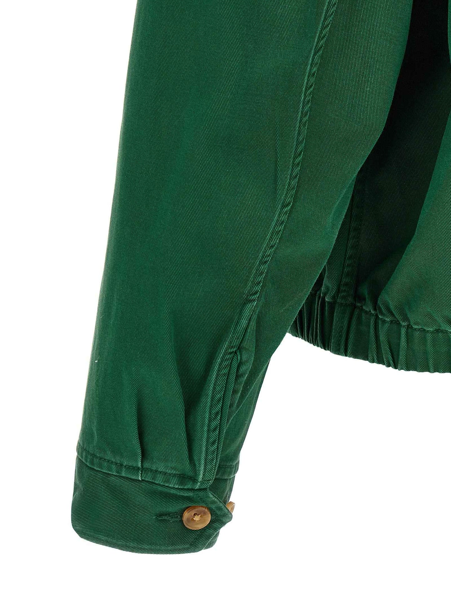 Bicolor Cotton Full-Length Jacket