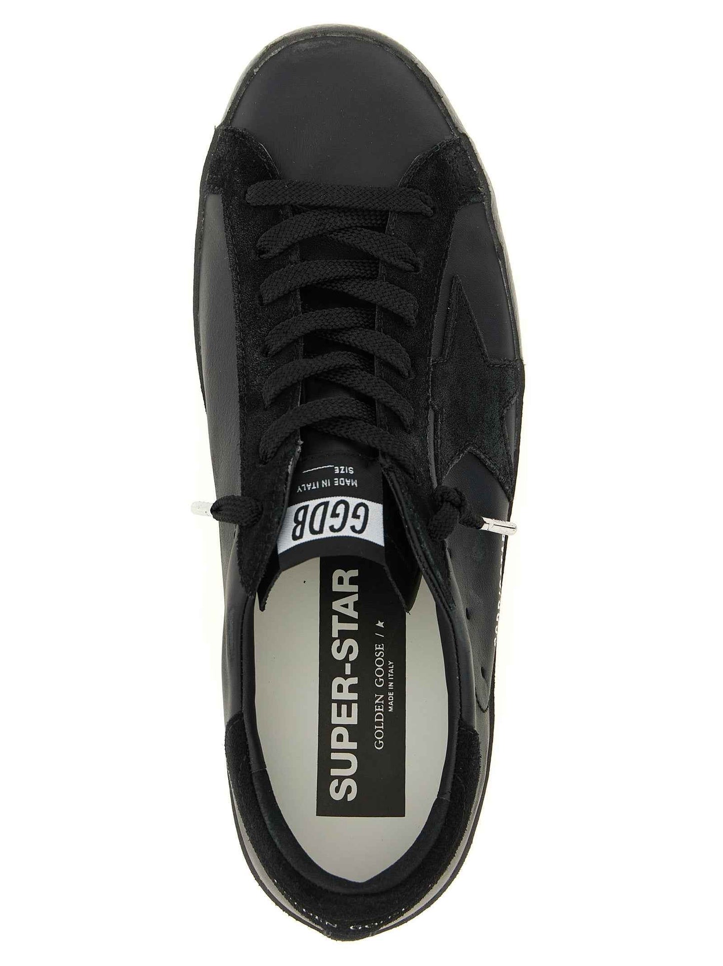 Black Cowhide Low Top Sneakers