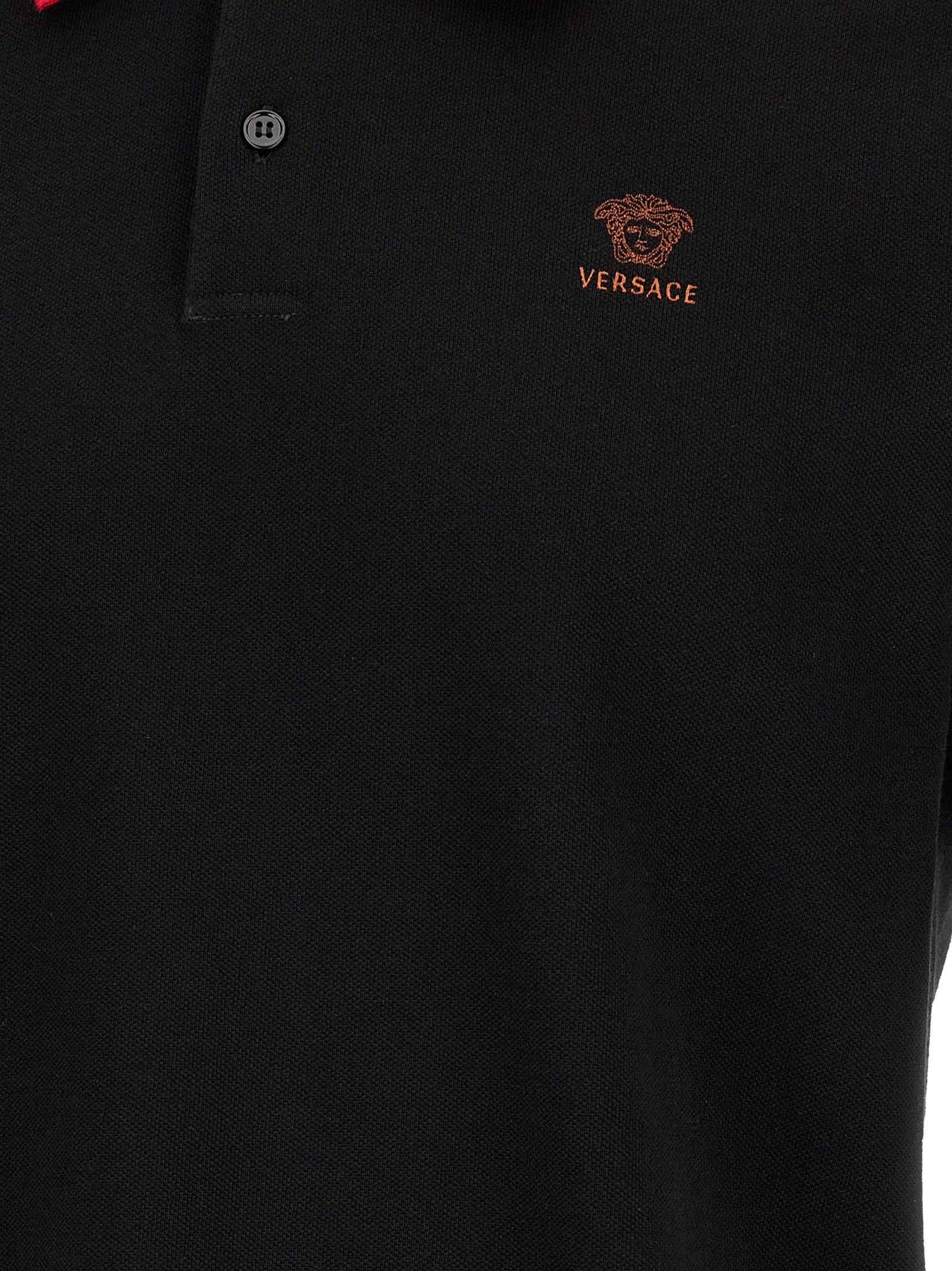 Black Cotton Polo Shirt