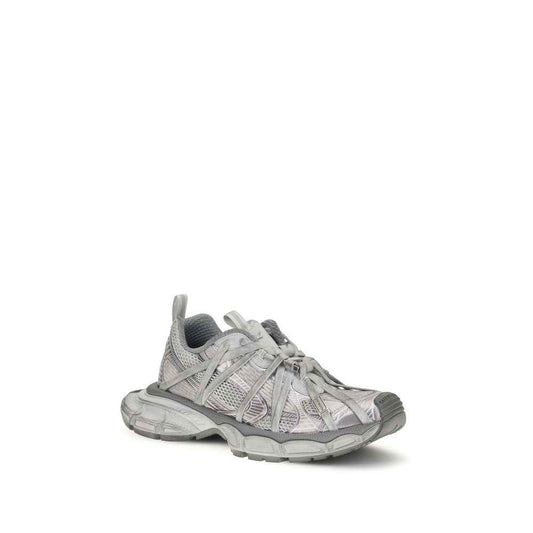 Gray Polyethylene Athletic Sneakers