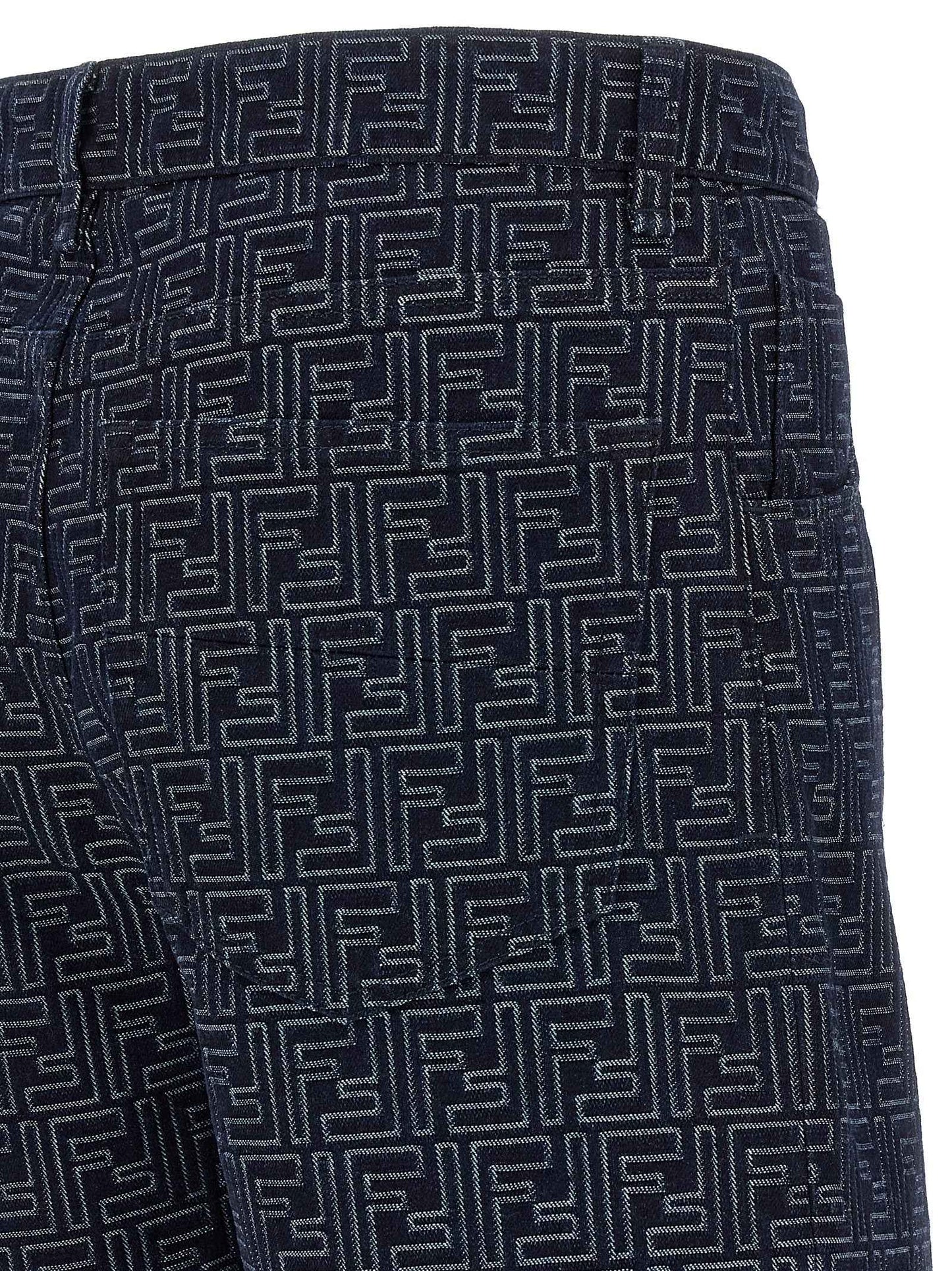 Blue Cotton Bermuda Shorts
