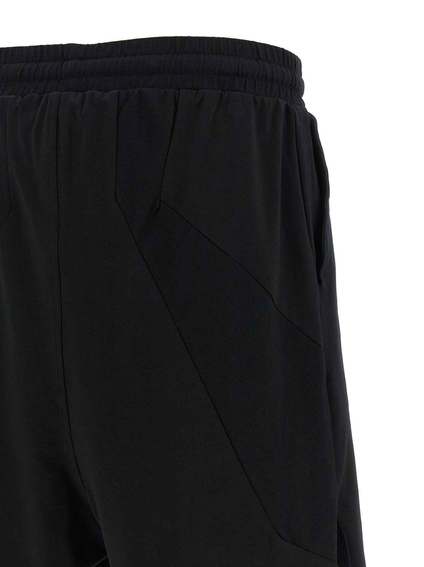 Black Cotton Bermuda Shorts