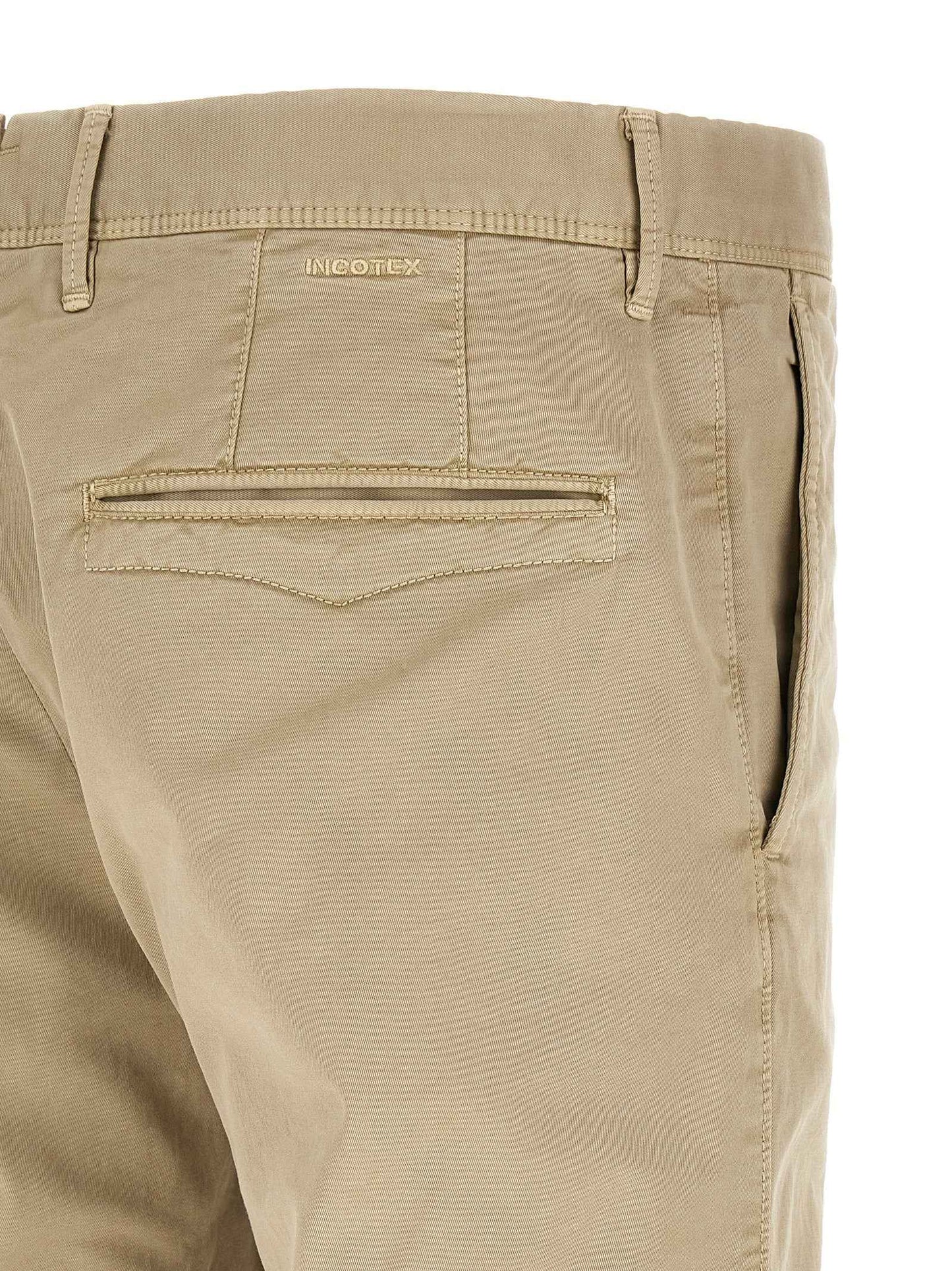 Beige Cotton Bermuda Shorts