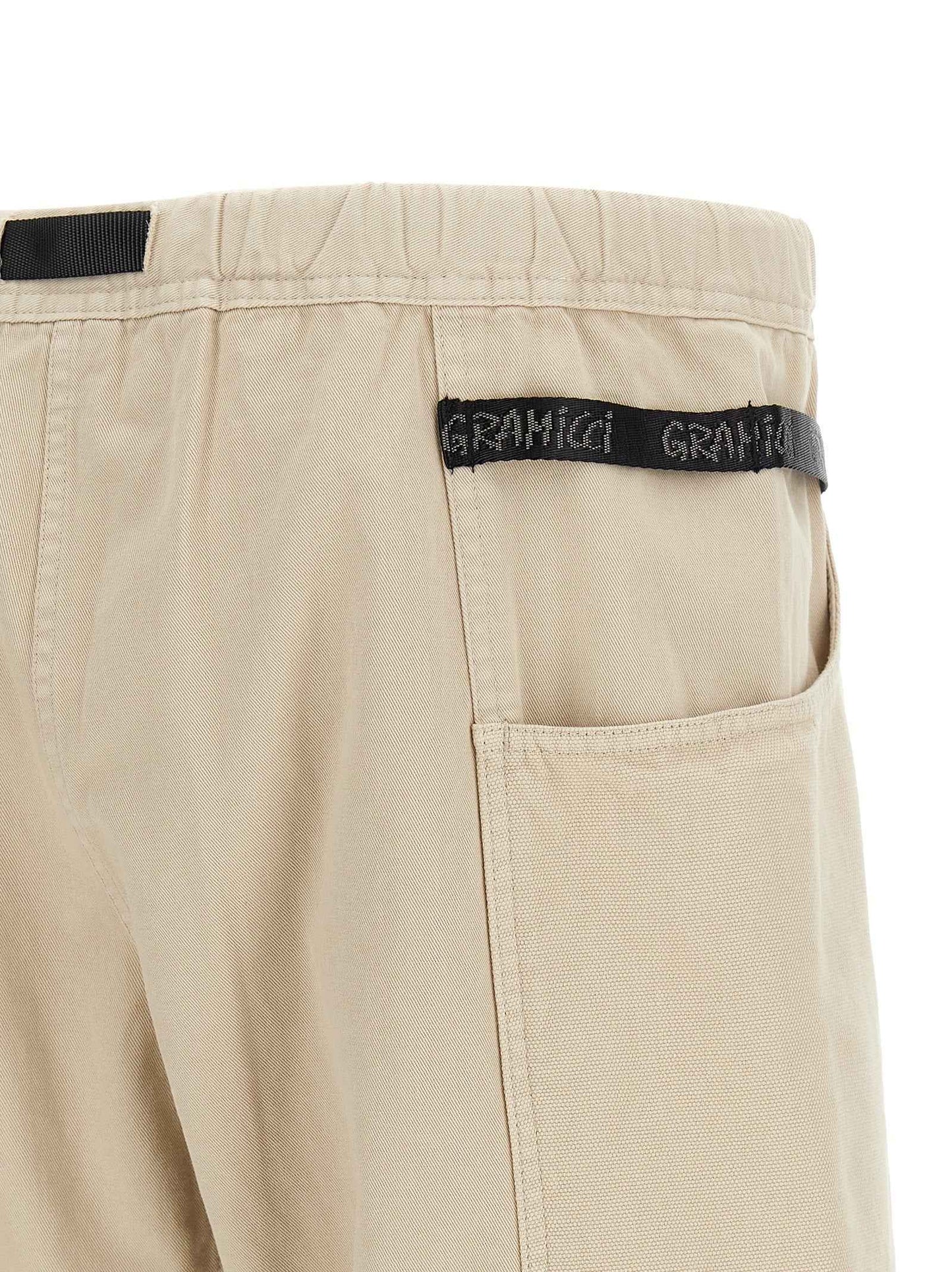 Beige Cotton Bermuda Shorts