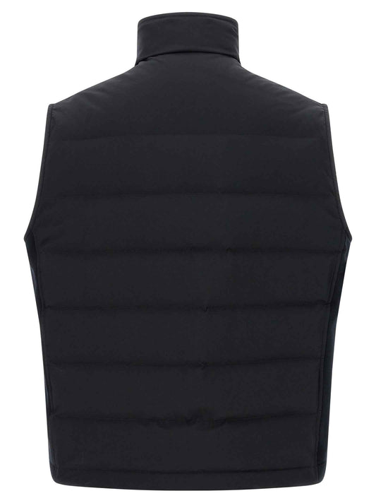 Blue Polyester Sleeveless Jacket