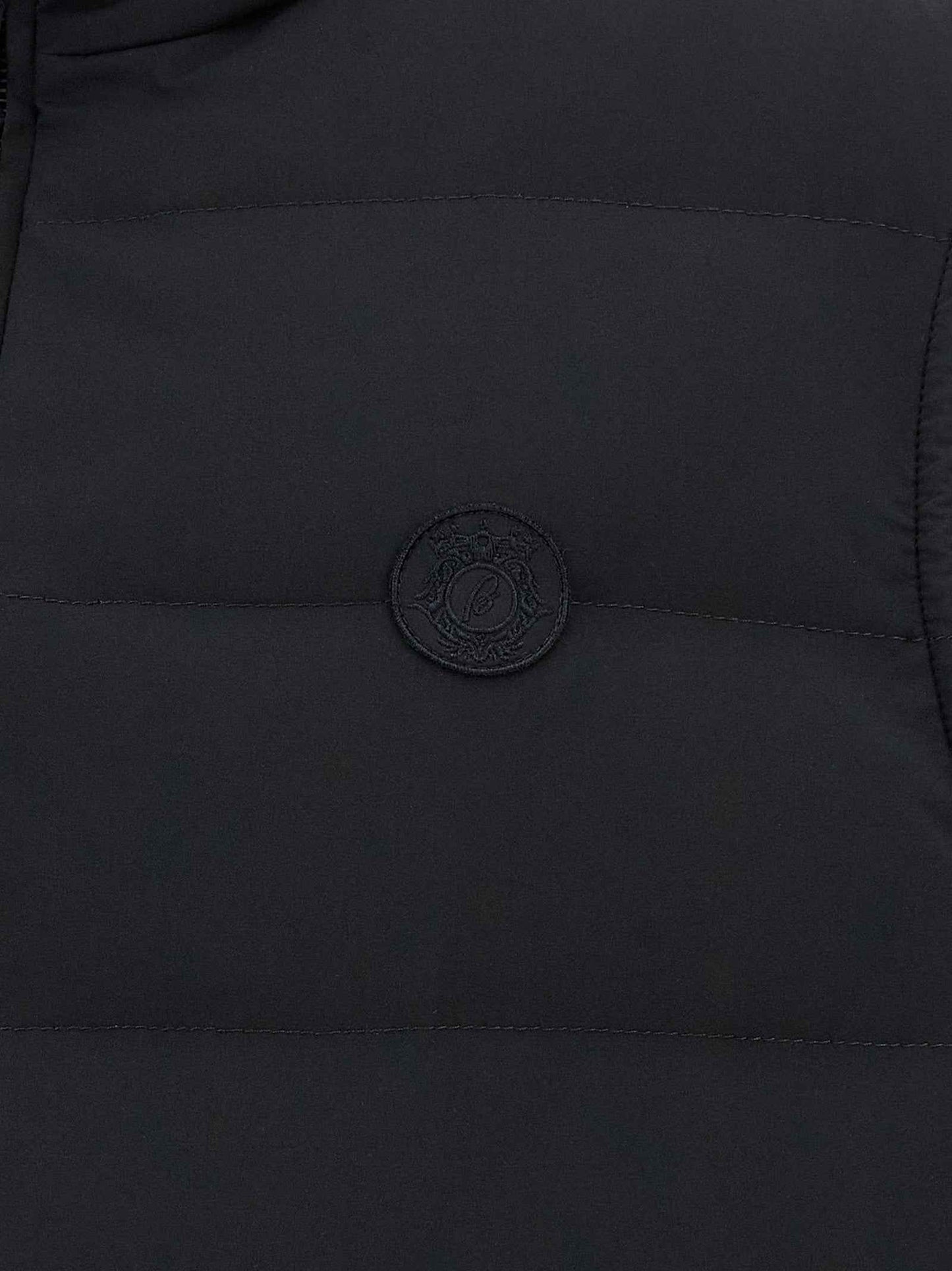Blue Polyester Sleeveless Jacket