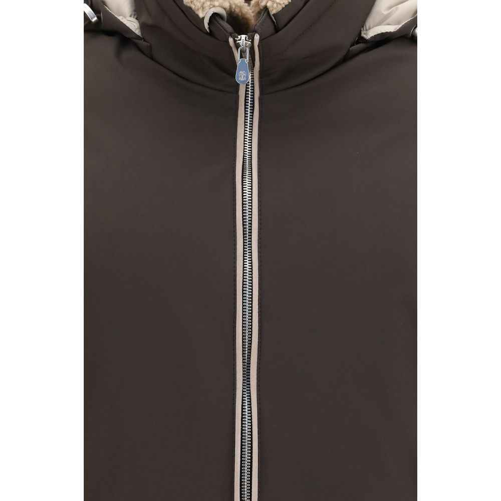 Brown Polyamide Shell Jacket