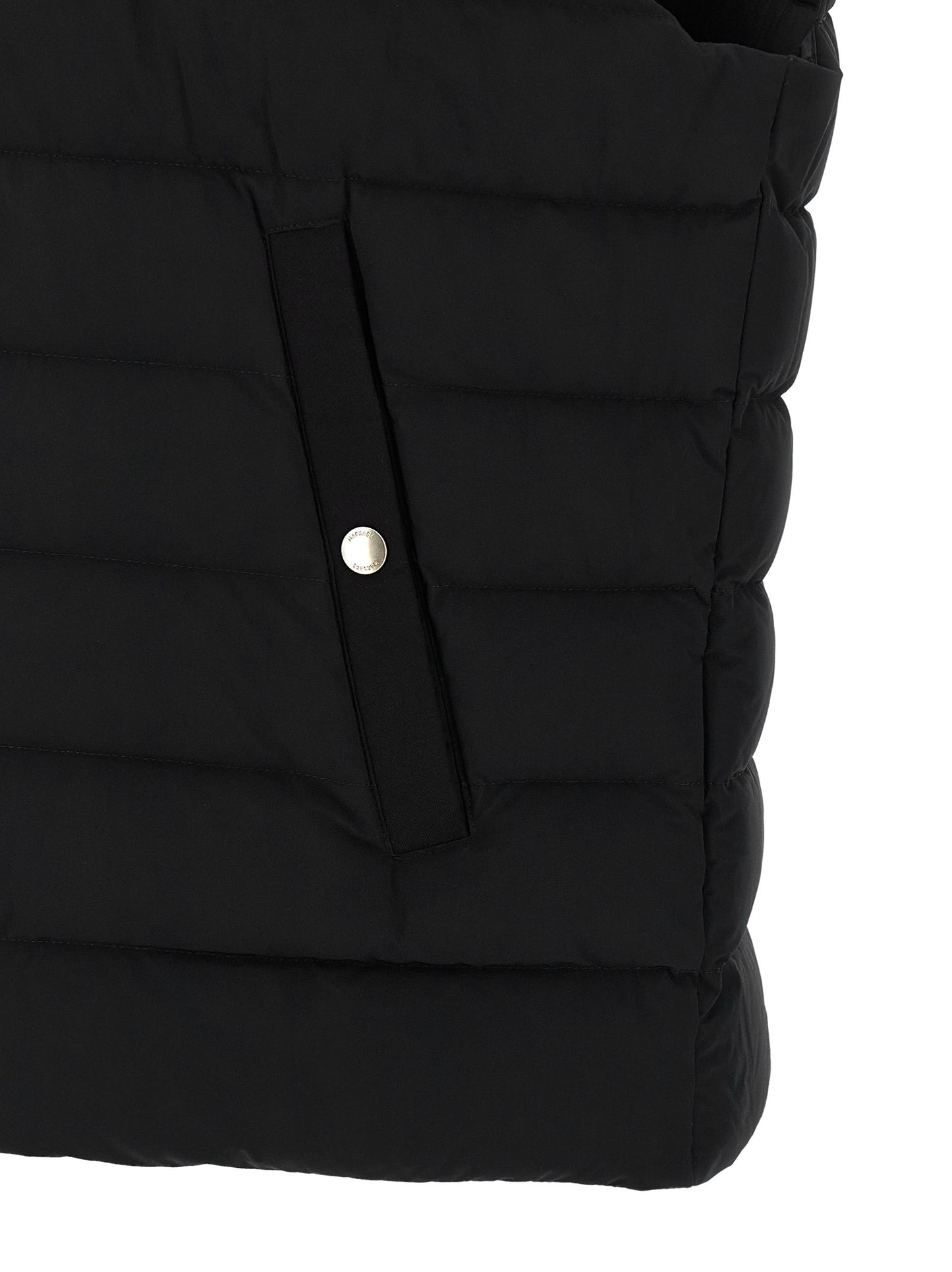 Black Nylon Sleeveless Jacket