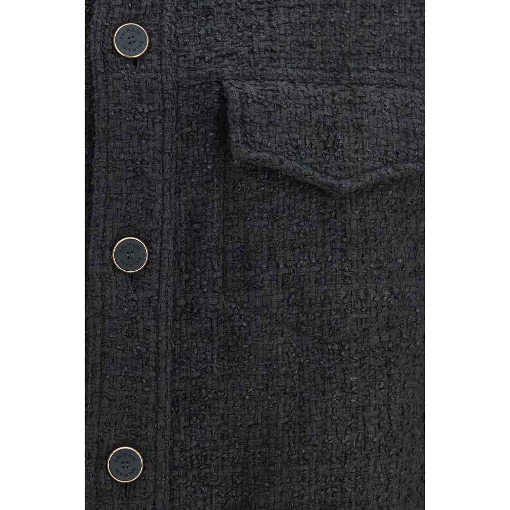 Black Cotton Shell Jacket
