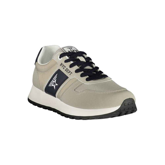 Beige Polyurethane Mens Sneaker