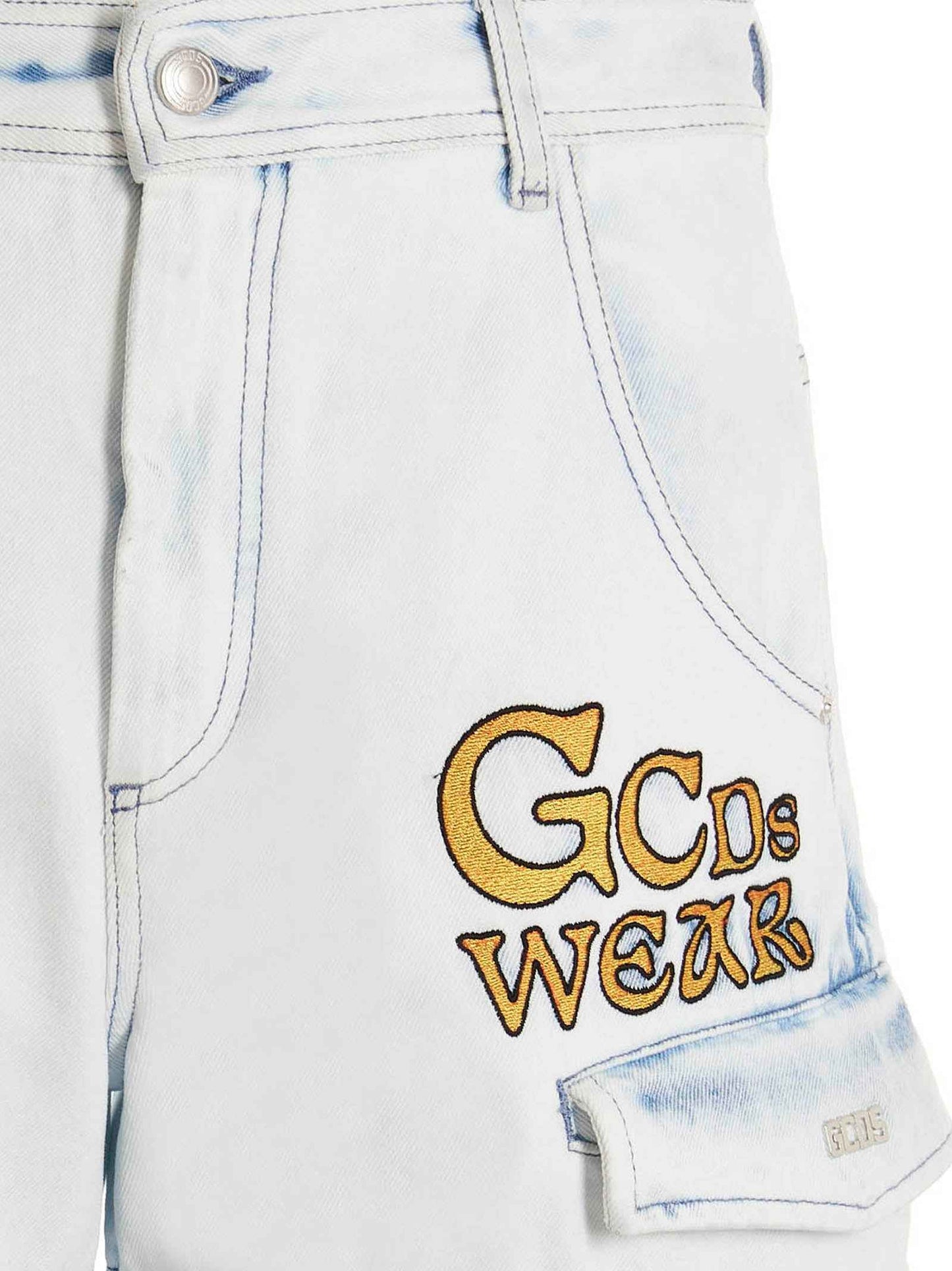 Blue Cotton Bermuda Shorts