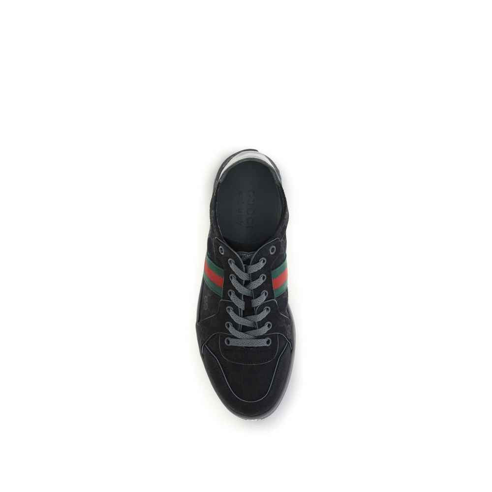 Black Fabric Athletic Sneakers