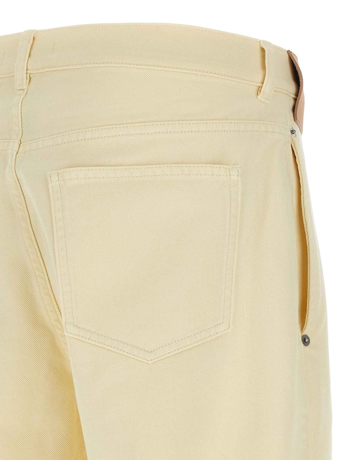 Bicolor Cotton Casual Pants