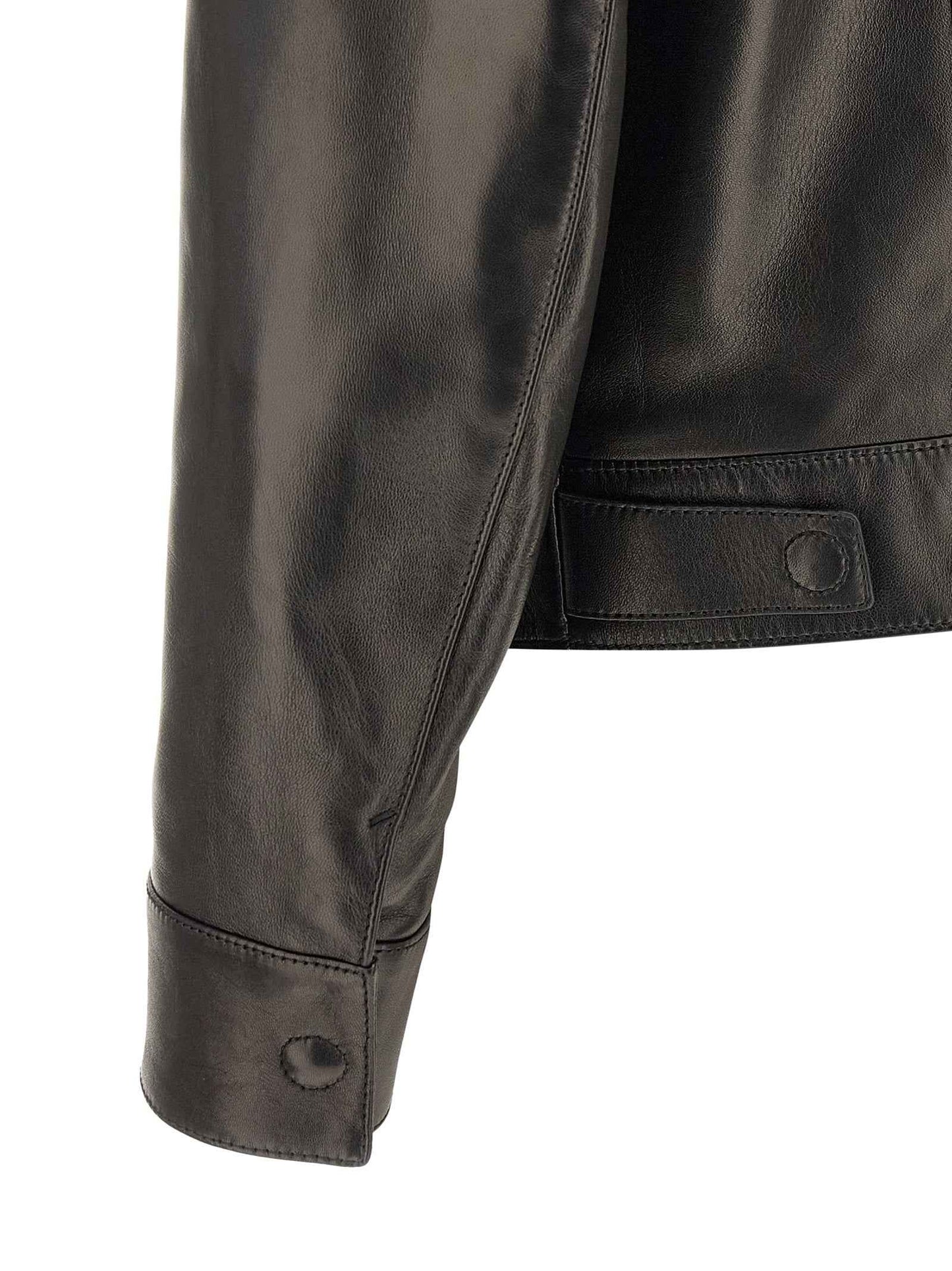 Black Lamb Leather Leather Jacket