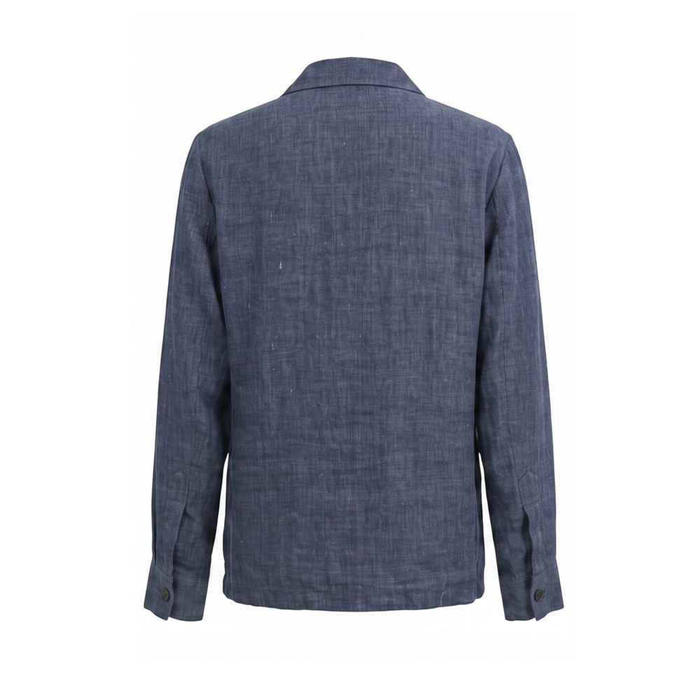 Blue Linen Men's Jacket