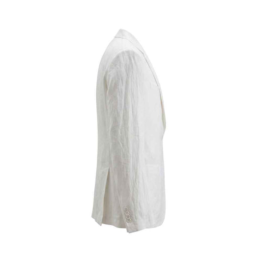 White Linen Men's Jacket