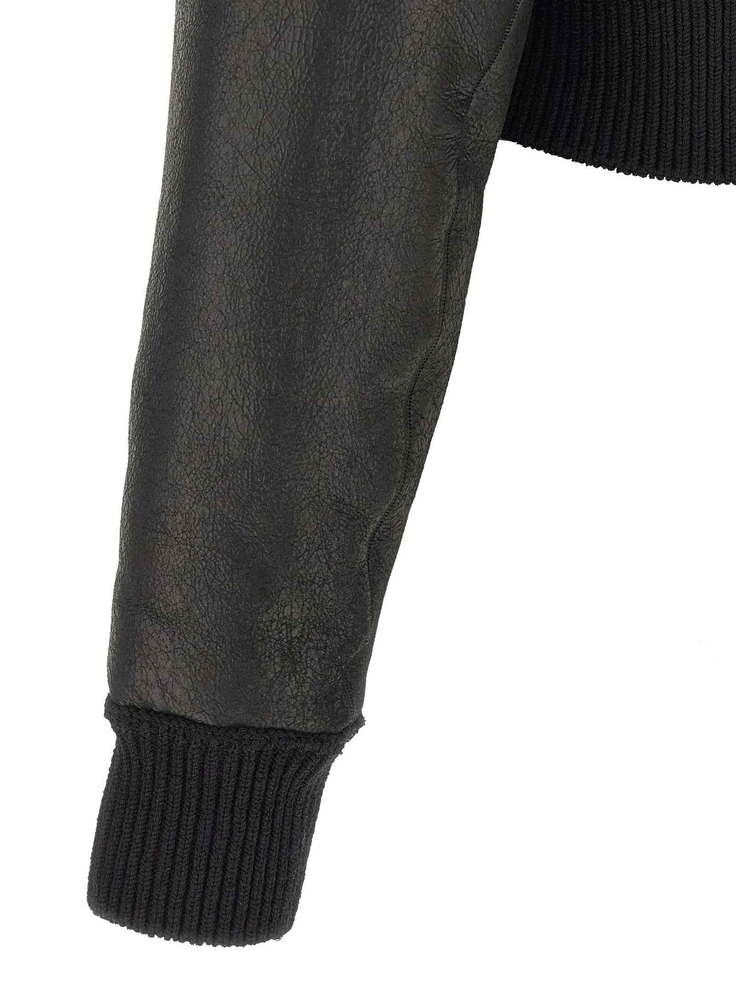 Black Lamb Fur Leather Jacket