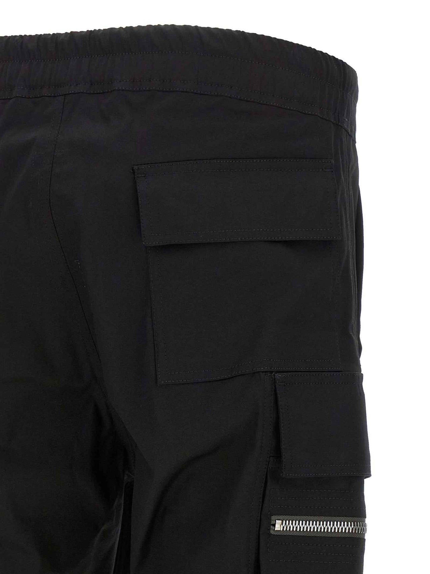 Black Cotton Cargo Pants