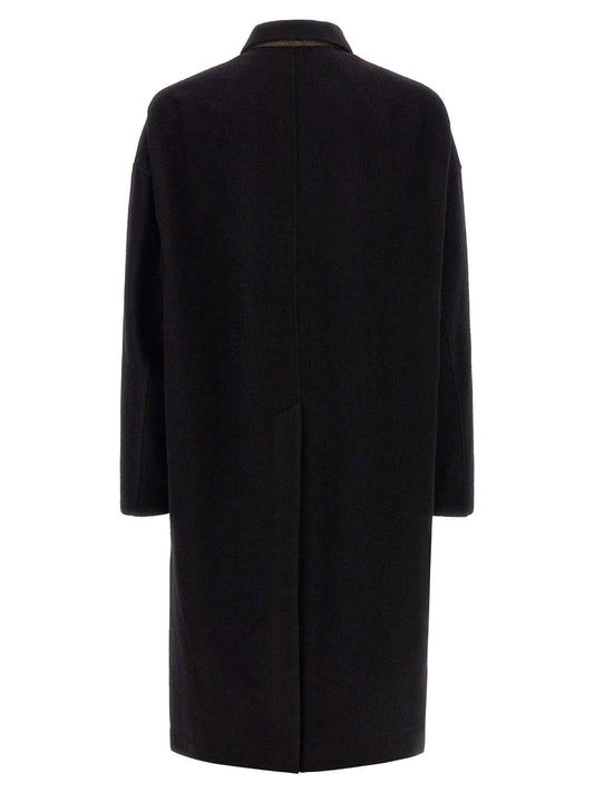 Black Virgin Wool Coat