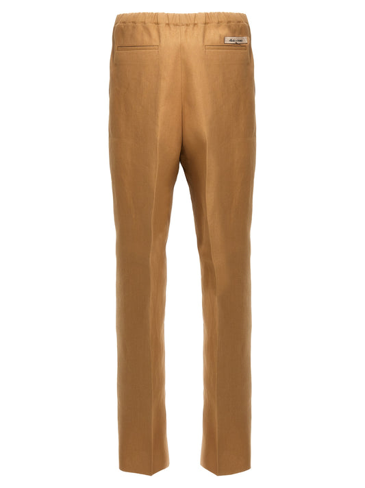 Beige Paper Casual Pants