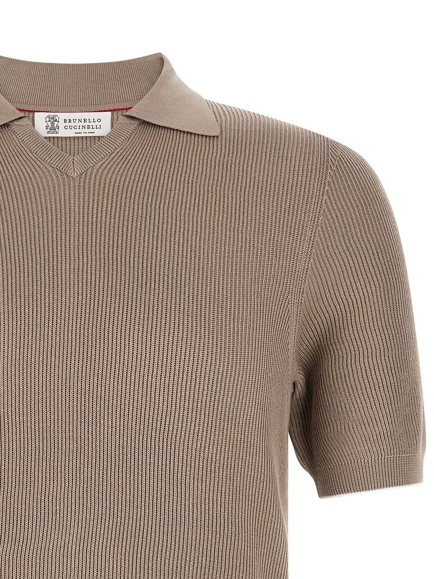 Brown Cotton Polo Shirt