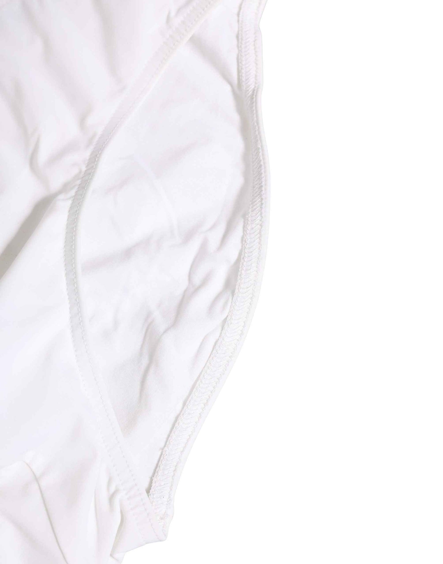 White Stretch Drawstring Swim Brief Swimwear