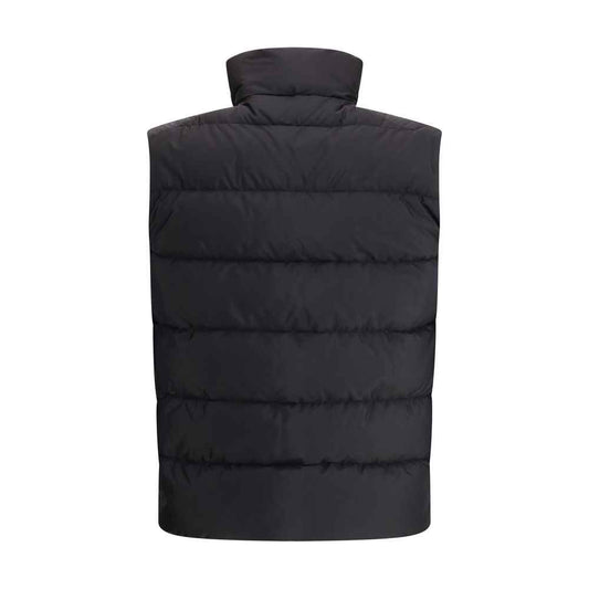 Black Recycled Polyamide Sleeveless Jacket