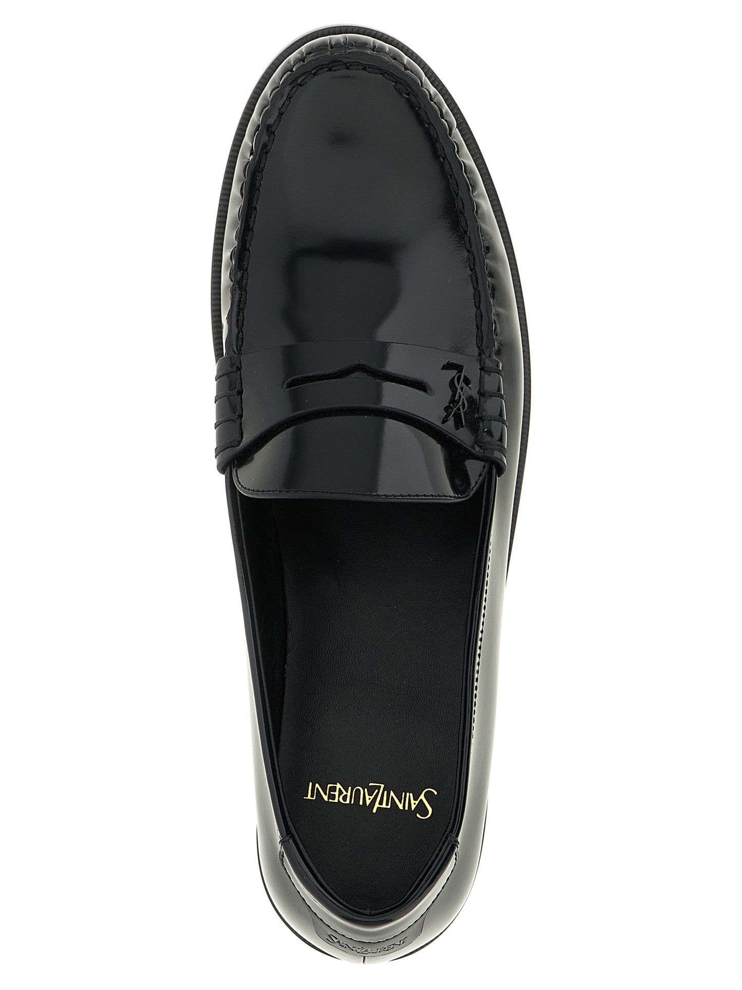 Black Calfskin Slip-On Loafers