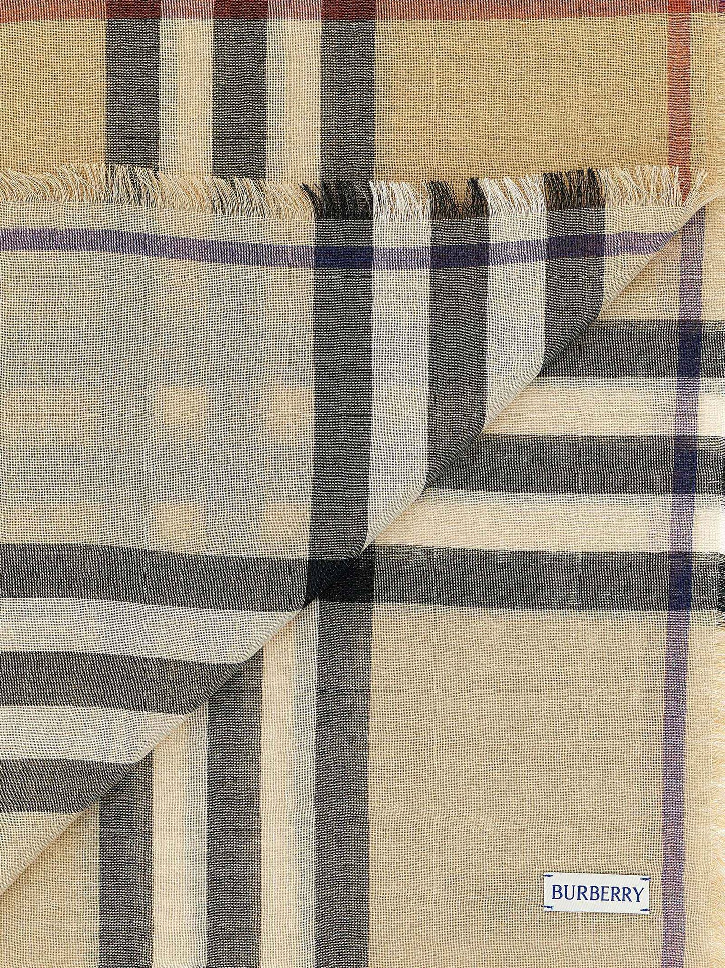Beige Wool Foulard